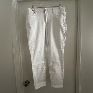 LOFT | Women's Curvy White High Waisted Skinny Jeans | Size 30/10P